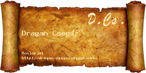 Dragan Csegő névjegykártya